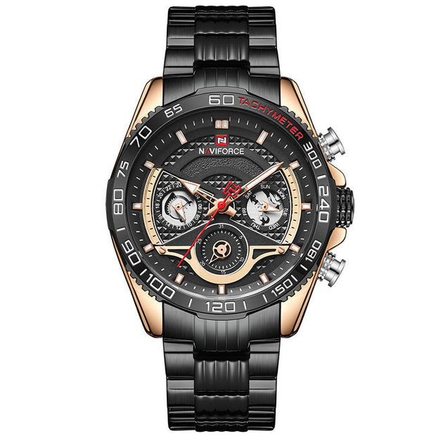 Lingxiang 9185 Men'S Watch Six-Pin Steel Band Watch Men'S Watch Calendar Watch Sports Watch - Jo-Bolt-Store