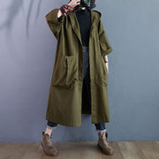 Loose Plus Size Overknee Long Large Pocket Trench Coat - Jo-Bolt-Store