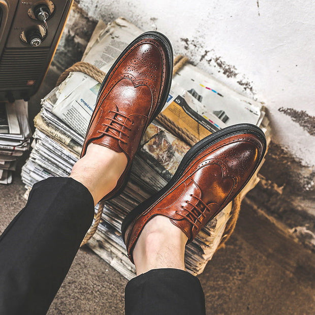 Mens Business Casual Korean Style Trendy British Mens Shoes - Jo-Bolt-Store