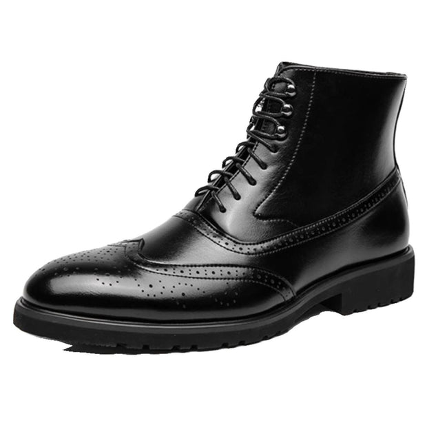 Mens Fashion Thick Sole Mid Top Work Shoes - Jo-Bolt-Store
