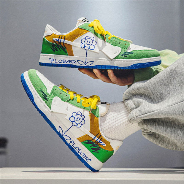 Mens Fashionable And Versatile Graffiti Shoes - Jo-Bolt-Store