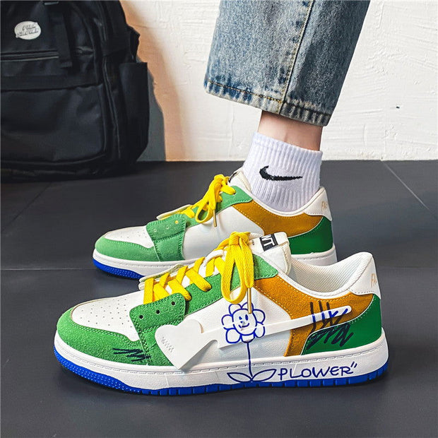 Mens Fashionable And Versatile Graffiti Shoes - Jo-Bolt-Store