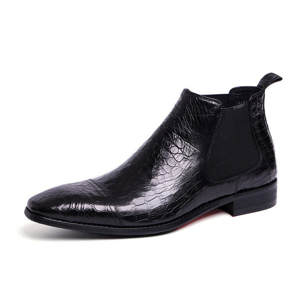 Mens High Top Leather Shoes Trendy Boots - Jo-Bolt-Store