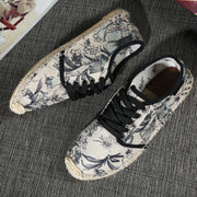 Mens Shoes Spring Espadrilles Men Canvas Shoes Men Breathable Mens Loafers Slip On Solid Linen Fisherman Flat Shoes LA-16 - Jo-Bolt-Store