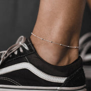 Mini Bubble Anklet - Silver