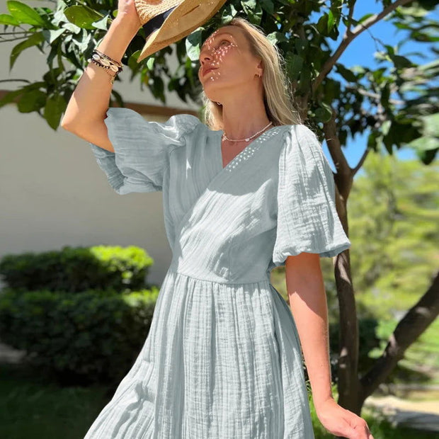 Muslin 100% Cotton  Elegant Party Beach Sundress - Jo-Bolt-Store