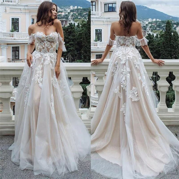 New Tube Top Lace Wedding Dress Plus Size - Jo-Bolt-Store