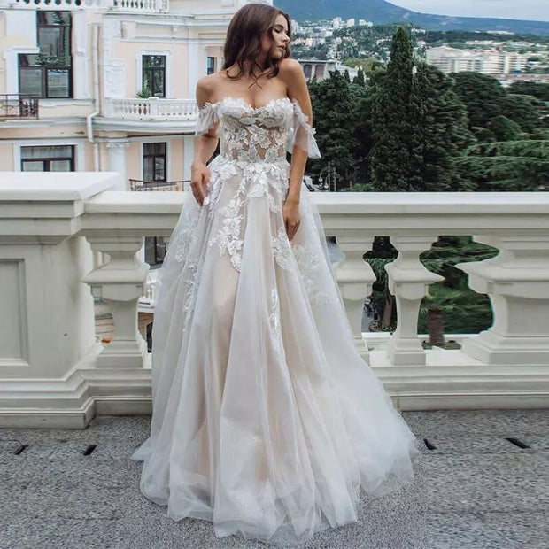 New Tube Top Lace Wedding Dress Plus Size - Jo-Bolt-Store
