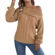 Off Shoulder Long Sleeve Pullover - Jo-Bolt-Store