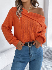 Off Shoulder Long Sleeve Pullover - Jo-Bolt-Store