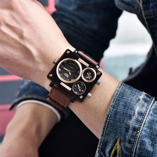 Oulm Watch Luxury Brand Men Fabric Srap Quartz - Jo-Bolt-Store
