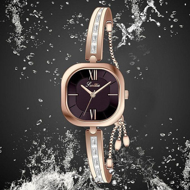 Personalized Watch Women's Alloy Chain Strap Light Luxury Bracelet Watch - Jo-Bolt-Store