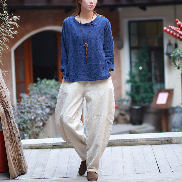 Retro Loose Plus Size Linen Bloomers - Jo-Bolt-Store