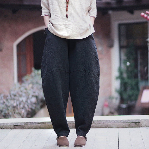Retro Loose Plus Size Linen Bloomers - Jo-Bolt-Store