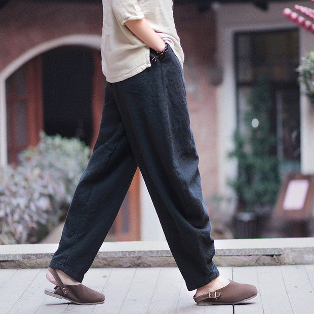 Retro Loose Plus Size Linen Bloomers - Jo-Bolt-Store
