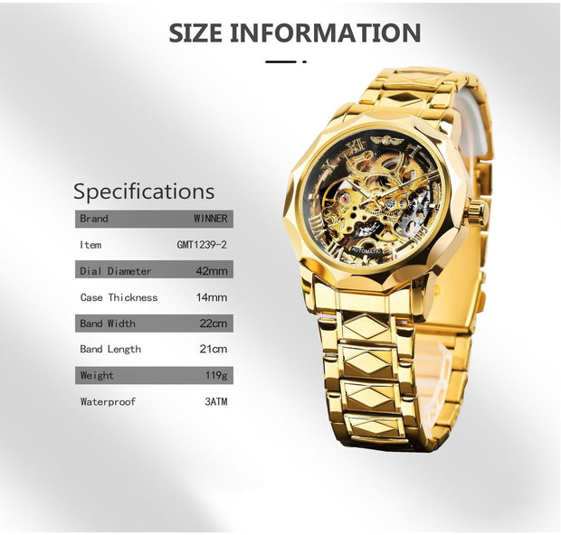 Retro Luxury Luminous Men's Automatic Mechanical Watch - Jo-Bolt-Store