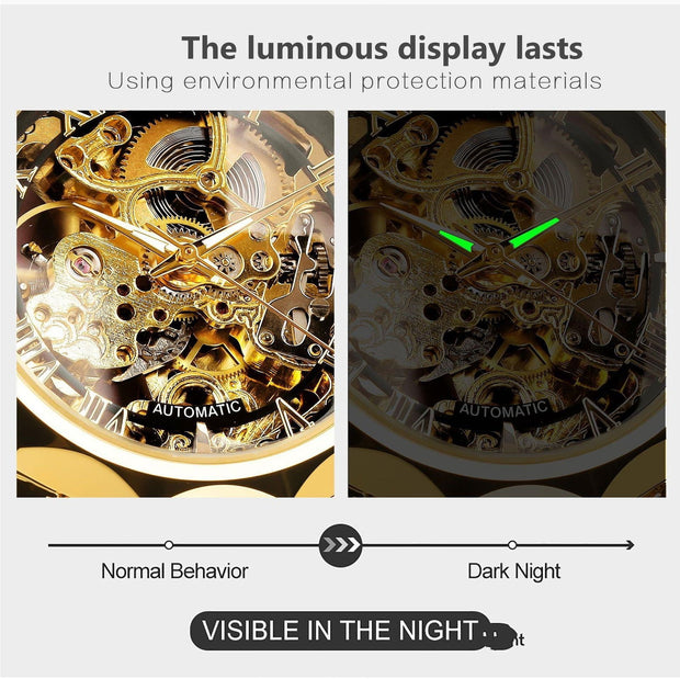 Retro Luxury Luminous Men's Automatic Mechanical Watch - Jo-Bolt-Store