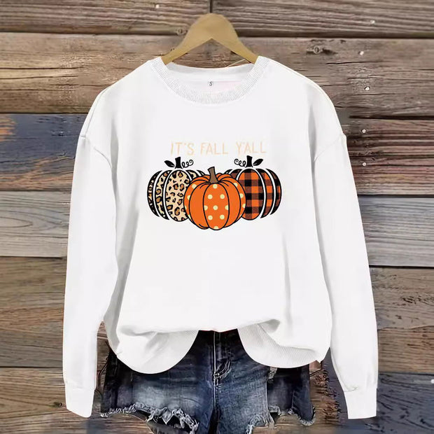 Round Neck Halloween Pumpkin Sweater - Jo-Bolt-Store