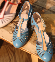 Leather Vintage Hollow Swing Dance Shoes