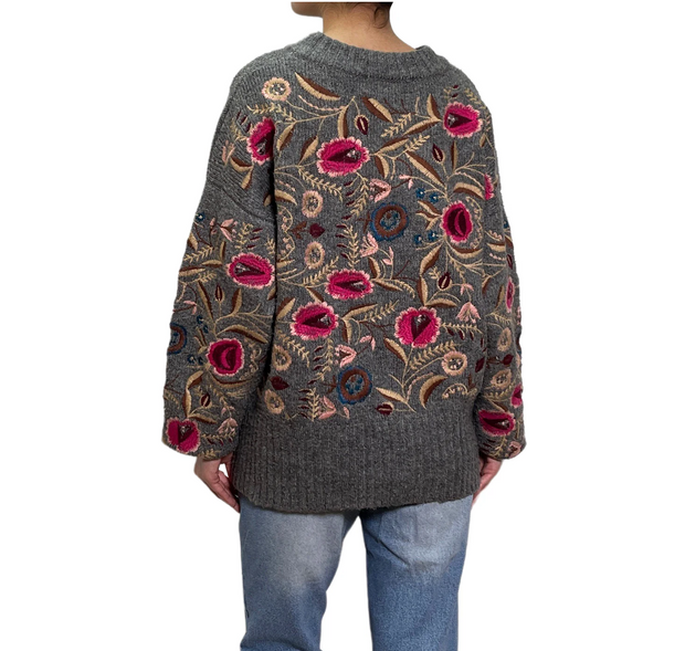 Embroidered Woolen Sweater