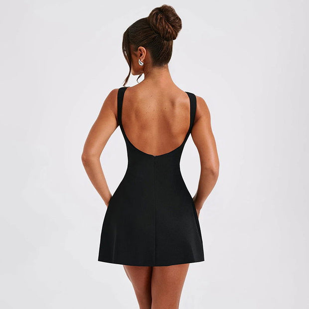 Slim-fitting Backless Dress Summer Sleeveless Short Dresses - Jo-Bolt-Store