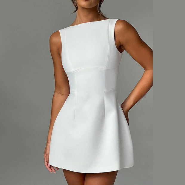 Slim-fitting Backless Dress Summer Sleeveless Short Dresses - Jo-Bolt-Store