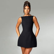 Slim-fitting Backless Dress Summer Sleeveless Short Dresses - Jo-Bolt-Store