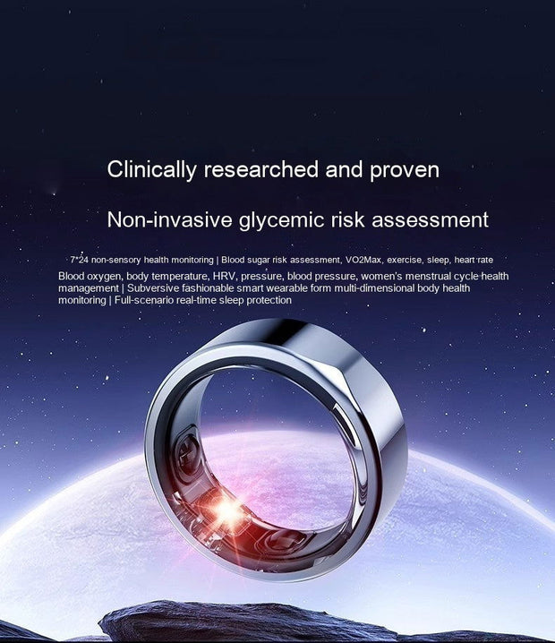 Smart Ring Blood Sugar Testing Sleep Health Monitoring Ring - Jo-Bolt-Store