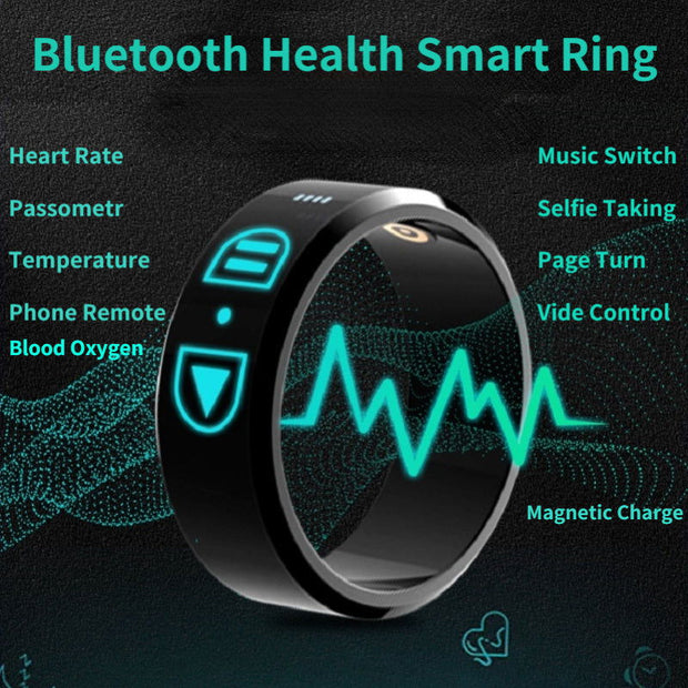Smart Ring Heart Rate Blood Oxygen Detection Bluetooth Connection - Jo-Bolt-Store