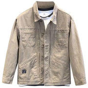 Spring And Autumn Leisure Short Solid Color Denim Coat Men's Business Shirt Jacket Simple Top - Jo-Bolt-Store