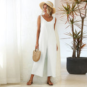 Summer Women's Clothing Tied Wide Loose Straight Leg Solid Color One Piece Bib Women - Jo-Bolt-Store