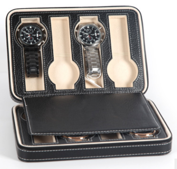 Watch Box Watch Zipper Bag Storage Bag Watch Storage Bag Watch Box Leather Bag Portable Zipper Watch - Jo-Bolt-Store