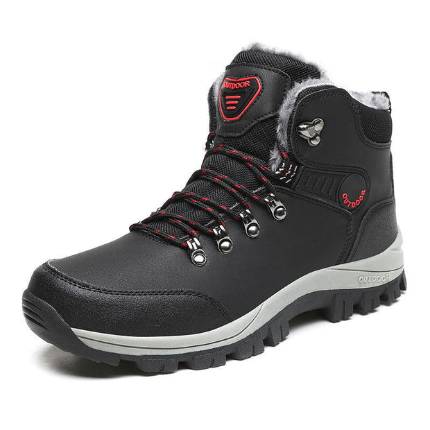 Winter Snow Boots Men Warm Plush Ankle Boots Hiking Lace-up Shoes - Jo-Bolt-Store