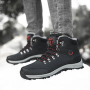 Winter Snow Boots Men Warm Plush Ankle Boots Hiking Lace-up Shoes - Jo-Bolt-Store