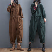 Women's Jumpsuit Retro Art And Versatile Plus Size Loose One-piece Trousers Autumn New Casual Pants - Jo-Bolt-Store