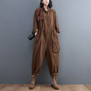 Women's Jumpsuit Retro Art And Versatile Plus Size Loose One-piece Trousers Autumn New Casual Pants - Jo-Bolt-Store