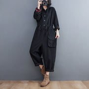 Women's Jumpsuit Retro Art And Versatile Plus Size Loose One-piece Trousers Autumn New Casual Pants - Jo-Bolt-Store