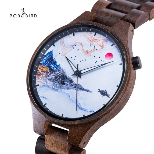 Wooden watch literary men's watch - Jo-Bolt-Store