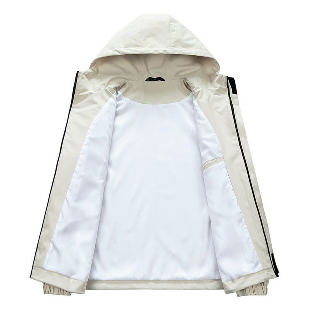 Workwear Outdoor Trendy Jacket Hooded Waterproof Windproof Single Jacket Coat - Jo-Bolt-Store