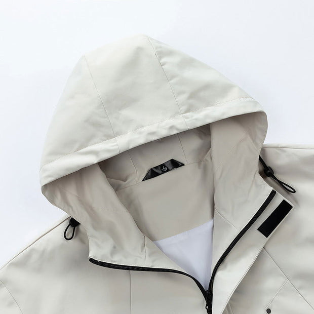 Workwear Outdoor Trendy Jacket Hooded Waterproof Windproof Single Jacket Coat - Jo-Bolt-Store
