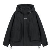 Workwear Outdoor Trendy Jacket Hooded Waterproof Windproof Single Jacket Coat - Jo-Bolt-Store
