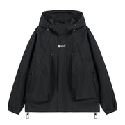 Workwear Outdoor Trendy Jacket Hooded Waterproof Windproof Single Jacket Coat - Jo-Bolt-Store