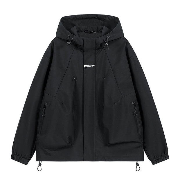 Workwear Outdoor Trendy Jacket Hooded Waterproof Windproof Single Jacket Coat - Jo-Bolt-Store