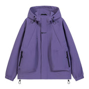 Workwear Outdoor Trendy Jacket Hooded Waterproof Windproof Single Jacket Coat - Jo-Bolt-Store