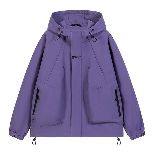 Workwear Outdoor Trendy Jacket Hooded Waterproof Windproof Single Jacket Coat - Jo-Bolt-Store