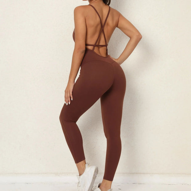 Yoga fitness jumpsuit hip lifting sports jumpsuit dance pants for women - Jo-Bolt-Store