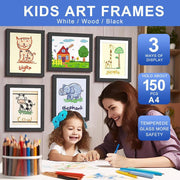 Kids art frames with multiple display options.