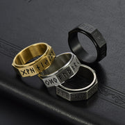 Viking Stainless Steel Rotataing Anti Anxiety Ring