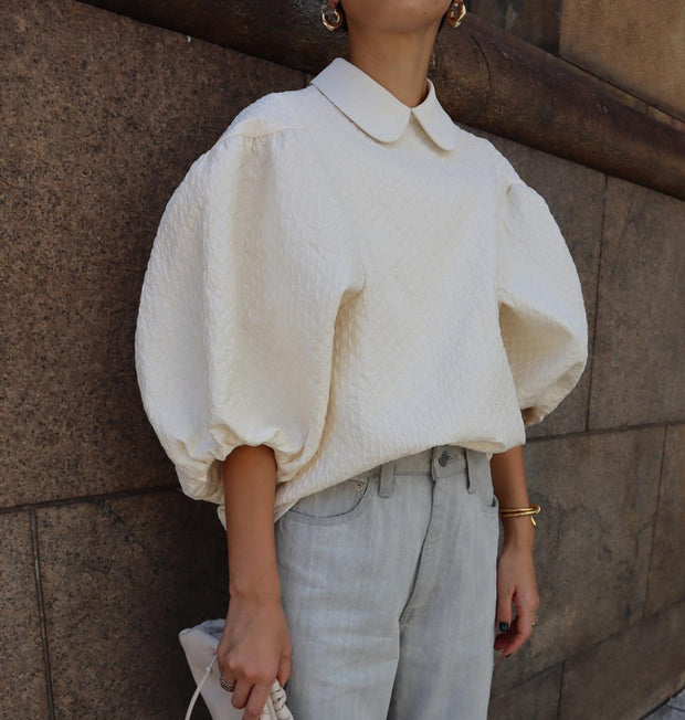 Vintage Charm Cotton Blouse