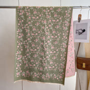 Floral Printed Artificial Cashmere Warmth Keeping Scarf